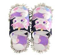 ZRWLUCKY Happy Animal and Book Mop Slippers Shoes for Floor Cleaning Kitchen Dust Mopping Washable Microfiber House Slippers