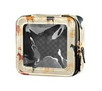 ZRWLUCKY Horse and Western Cowboy Clear Makeup Bag Travel Bags for Toiletries Cosmetic Bag with Zipper for Women, horse and Western cowboy