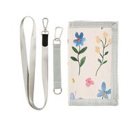 ZRWLUCKY Kids Wallet Canvas Outdoor Sports Wallet for Ages 9-12 Autumn Flowers Hyacinths Begonia Butterflies Bees Blush