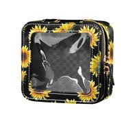 ZRWLUCKY Makeup Bag with Floral Decorative Elements for Cosmetics, Nail Polish Organizer, Decorative Elements Floral Country Design, Decorative Elements of Country Floral Design, Decorative elements
