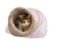 ZRWLUCKY Ocean Shell Seaside Sleeping Bag for Cat for Indoor Cats for Small Dogs Hideaway Pet Snuggle Sack Cold Weather Soft durables Self Warm