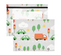 ZRWLUCKY Pencil Case Portable for 3 Rings Binder 2 Pack Classroom Supplies