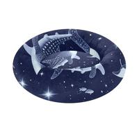 ZRWLUCKY Pet Cat Beds Warm & Soft fluffier Puppy Beds for Small Size Pets Supplies Night Ocean Whale