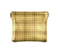 ZRWLUCKY Plaid Check Gold Butter Scotch Leather Processing Unit Small Waterproof Coin Covers Card Organizer, Gold Butter Scotch Tartan 12cm(L) x 9.5cm(W) x 9.5cm(W) x, Scottish, Tartan Gold, 4.33"(L)