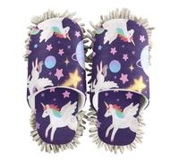 ZRWLUCKY Planet and Star Mop Slippers Shoes for Floor Cleaning Kitchen Dust Mopping Washable Microfiber House Slippers