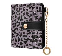 ZRWLUCKY Purple Leopard Cheetah RFID Blocking Wallet one size