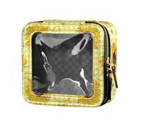 ZRWLUCKY Travel Toiletry Bag with Sunflower and Bees and Sunflowers, Travel Suitcase for Women, Cute Bees Happy Happiness and Sunflowers Flower, Cute Happy Bees Good Luck And Sunflower Flower, Cute