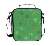 ZRWLUCKY Tropical Leaves Pattern Lunch Bags Insulated Lunchs Container Cooler Tote Box Soft Liner Suitable For Boys And Girls Reusable Cooler Bag