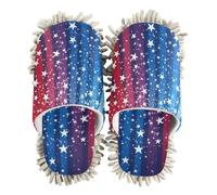ZRWLUCKY White Stars Modern Mop Slippers Shoes for Floor Cleaning Washable Microfiber House Kitchen Dust Mopping Slippers