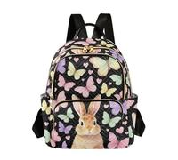 ZRWLUCKY Women Backpack Multi Pockets Women Rucksack School for Female User, Easter Rabbit, S, Casual