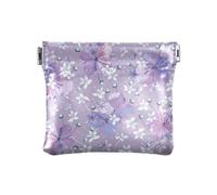 ZRWLUCKY Women's PU Leather Handbag with Contemporary Purple Floral Pattern PU Leather Contemporary Purple Floral Colours, 12cm (L) x 10cm (W) x 0.6cm (H), Print, Floral Colors Lilac Contempor,