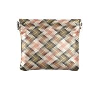 ZRWLUCKY Women's PU Leather Purse with Diamond Pattern in Cream Pink Brown Cute Purse for Women Boys Girls Checked Cream Pink Brown 11 x 9 cm (L x W x H) Plaid Check Cream, Plaid Check Cream Pink