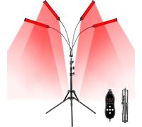 Zrwuldu 4 Heads Light Lamp with Stand, 420 LED Lamp with Timer, Brightness Adjustable, 360°Rotating(Lamp Does Not Get Hot)