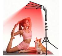 Zrwuldu Adjustable 420 LEDs Floor Lamp Stand with 4 Flexible Gooseneck Heads, 660 850 & 11 Dimmable Levels, 6 Timers (10-60 Mins) for Home Relaxation