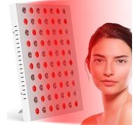 Zrwuldu Red Light Lamp, 70 LED Panel with 660nm Red & 850nm Near-Infrared Light, Timer Stand for Face Neck Body