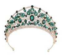 ZRxmNoTh Crown,King Crown,Tiara,Crowns for Women,Princess Crown, Luxury Royal Queen Crown for Women Large Crystal Banquet Tiara Party Costume Jewelry Hair Accessories(Green)