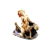 Zryachiy01 Sexy Gothic Skeleton Couple Statue, Erotic Halloween Decor, Nude Ghost & Skull Love Sculpture for Valentine's Day, Bar Party, Haunted House Gift(A)