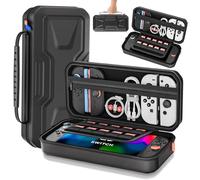 ZRZLMVP-Carry-Case-for-2025-Nintendo-Switch 2 - Travel Case with 10 Game Cards, Protective Portable PU Hard Shell Pouch Carrying Case for 2025 Nintendo Switch 2 Console & Accessories - Black