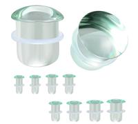 ZS 1 Pair Single Flare Gauges for Ears, Solid Glass Ear Gauge Plugs Earrings 6g - 9/16 Available for Women Men, Clear Ear Stretch Expanders (Clear,1g)