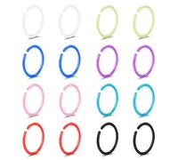 ZS 12pcs 20G Colorful Bioflex Flexible Nose Retainer Rings, Bioplastic Bendable Clear Nose Studs Nostril Piercing Jewelry for Women Men (Nose Hoop)