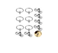 ZS 14/15PCS Cubic Zirconia Dermal Anchor Tops 2mm 3mm 4mm, 14G Surgical Steel Internally Threaded Dermal Anchor Base Microdermals Piercing for Women Men, Stainless Steel, no gemstone