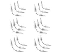ZS 18Pcs 16G Spike Eyebrow Piercing Jewellry, Curved Barbell Vertical Labret Lip Rings, Spike Tragus Helix Earrings Rook Nose Bridge Rings for Women Men (Sliver,Curved)