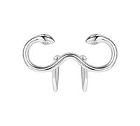 ZS 1PC Fake Septum Nose Ring Hoop, Non Pierced Nose Cuffs Faux Clicker Hanger, Nose Septum Ring Clip On Body Piercing Jewelry for Men Women, gold-plated-copper, no gemstone