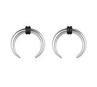 ZS 2Pcs Pincher Tapers Septum Rings, 2G 4G 6G 8G 10G 14G 16G Buffalo Horseshoe Stretcher Expander Piercing for Stretching Pierced Nose Ear Gauge, Stainless Steel, no gemstone