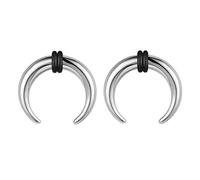 ZS 2Pcs Pincher Tapers Septum Rings, 2G 4G 6G 8G 10G 14G 16G Buffalo Horseshoe Stretcher Expander Piercing for Stretching Pierced Nose Ear Gauge (10g,11mm)