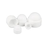 ZS Hardware 10-30Pcs Hex Nut Caps M4-M14 PE Plastic Bolt Covers for Car Wheels Exterior Trim(White,M14x21x24(10pcs))