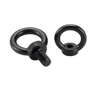 ZS Hardware 304 Stainless Steel Ring Lifting Eyebolt M3-M20 Black Marine Eye Nuts(M14x24mm)