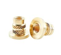 ZS Hardware T-Type Flange Knurled Brass Heat Insert Nut M2-M8 Hot Melt Embedding