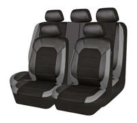 ZSALTT 9 Pcs Car Seat Covers Leather for Jeep Avenger 2022 2023 2024, Front Rear Seat Cover Full Sets Full Surround Waterproof Car Accessories,B/Grey