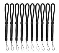 Zsanhua 10 Pack Hand Wrist Strap Lanyard Adjustable Wrist Strap Hand Lanyard Adjustable Nylon Hand Wrist Straps with Movable Button for Cell Phone, USB Flash Drive, Mp3, Mp4, Mini Camera (Black)