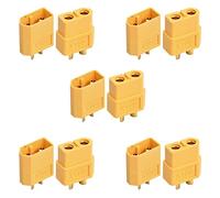 Zsanhua 10 PCS XT60 Connectors, XT60 Battery Connectors XT60 Male Female Bullet Connectors Power Connector for RC Battery Toy Vehicle (5 Female & 5 Male)