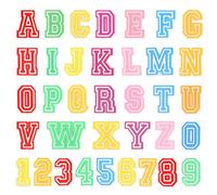 Zsanhua 36 Pieces Number Letter Shoe Charm Alphabet Clog Charm Different Shape Shoe Charm 0-9 Number, Alphabet ABC-Z Letter Shoes Pins for Shoes Craft DIY