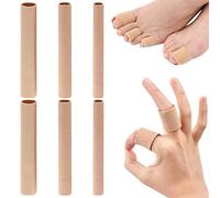Zsanhua 6 Pcs Gel Toe Protectors 5.9 Inches Cuttable Finger Toe Sleeve Tubes Soft Gel Corn Pad Protectors Big Toe Protector Toe Cushion Cap for Blisters, Calluses, Toes and Fingers, 3 Size (S, M, L)