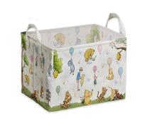 ZsaTuiy Winnie Basket,the Pooh baby Stuff,Winnie Nursery Decor Laundry Hamper With A Waterproof PECoating, Foldable, Bathroom and Bedroom SetClothes ,Toys Bin, Baby Nursery Hamper Decor