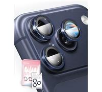 ZSAUTHREE Compatible with iPhone 17 Pro Max/17 Pro Camera Lens Protector (Deep Blue) 1:1 Invisible Fit,Ultra Clarity,Military-Grade 9H+ Aerospace Glass,Anti-Scratch & Easy Installation