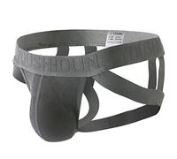 ZSBAYU Jockstrap Athletic Supporters for Men Jock Strap Male Underwear Wide Band Male Underwear(Grey,Medium)