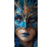 Zsccvzlu DIY Mask Paint by Numbers Kits, Art Paint by Numbers for Kids Beginners, Paint by Number for Adults Oil Painting Kits for Aesthetic, Home Bedroom Wall Decor, Gifts for Men, 30X60CM/12x24inch