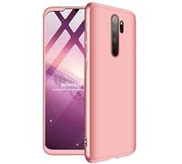 ZSCHAO Xiaomi Redmi Note 8 Pro 360 Case Slim Fit Thin Shockproof +Tempered Glass Screen Protector Cover Xiaomi Redmi Note 8 Pro Hard Case Full Tough mate bumper shell for Redmi Note 8 Pro Rose Gold