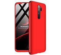 ZSCHAO Xiaomi Redmi Note 8 Pro 360 Case Slim Fit Thin Shockproof +Tempered Glass Screen Protector Cover Xiaomi Redmi Note 8 Pro Hard Case Full Tough light mate bumper shell for Redmi Note 8 Pro Red