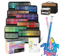 ZSCM 400 Packing Gel Pens for Adult Colouring Book, 200 Artist Colours with 200 Refills, Fine Tips Metallic Glitter Gel Pens for Drawing Doodling Journaling Craft Art Supplies