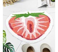 ZSCYD-yingda1992 Strawberry Fruit Rug Fruit Bath Mat Carpet Non-Slip Bathroom Door Mat for Bedroom Bathroom Kitchen Cartoon Area Soft Bath Mat Home Decor