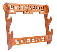 ZSDBYT Sword Stand Wall Mount Bamboo Wood Display Holder Samurai Sword Bracket for Katana Wakizashi Sword Stand (3 Layer)