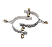 ZSDLKUTYR 1 Pair Horse Spurs less Steel, bours for Riding, Vioral Erian Equipment, Portable with U Sd Mouth for Horse ing and Control