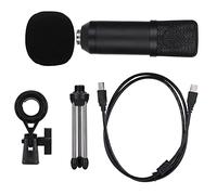ZSDLKUTYR Portable Cnser USB phone for PC Laptop, Cardioid Studio Recording Mic with Tr Stand, Plug and Play USB Cable, Foam Wind, Ideal for Online Chat, Singing and Podcasting (Black)