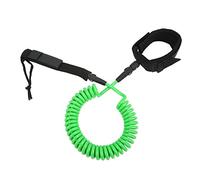 ZSDLKUTYR Surfboard Leash 10in Adjustable Ankle Strap, Paddle Board Leash for Surfing, Seawater Resistant TPU with Stainless Steel Hardware, Lightweight Flexible Design for Men Women and Kid (Green)