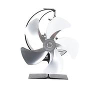 ZSDLKUTYR Wood Fan 5 s, Heat ed place Fan, Quiet Air lation with Aluminum s, Stove for Fishing Cam and oor Activities (Silver)